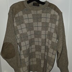 Men's Brown Plaid Sweater